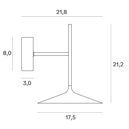 MAXLIGHT W0303 - LED Nástenná lampa HANA LED/6W/230V čierna