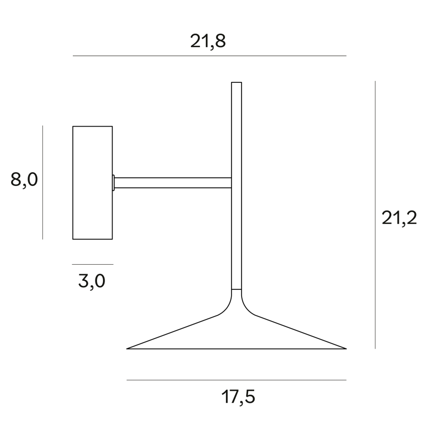 MAXLIGHT W0303 - LED Nástenná lampa HANA LED/6W/230V čierna