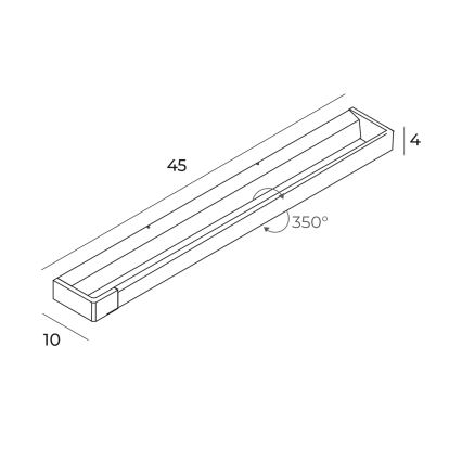 MAXLIGHT W0306 - LED Kúpeľňové nástenné svietidlo FLINK LED/12W/230V 45 cm IP44 biela