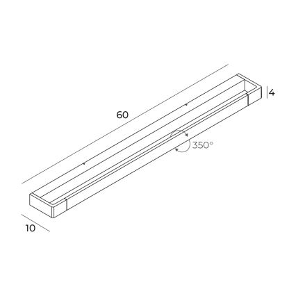 MAXLIGHT W0319 - LED Kúpeľňové nástenné svietidlo FLINK LED/18W/230V 60 cm IP44 zlatá