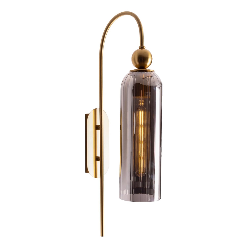 MAXLIGHT W0333 - Nástenná lampa CAMPANILA 1xE27/40W/230V mosadz/šedá