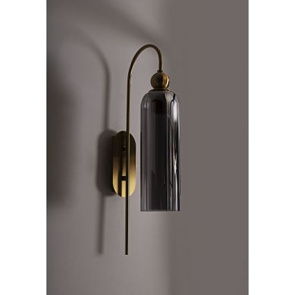MAXLIGHT W0333 - Nástenná lampa CAMPANILA 1xE27/40W/230V mosadz/šedá