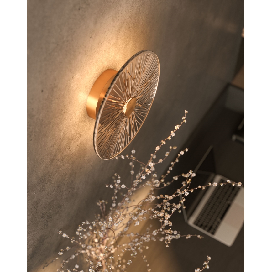 MAXLIGHT W0356 - LED Nástenné svietidlo ALLURE LED/5W/230V pr. 28 cm zlatá/číra