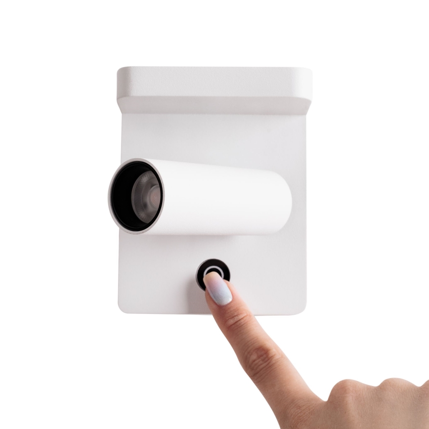 MAXLIGHT W0373 - LED Nástenné bodové svietidlo s bezdrôtovým nabíjaním LOFER LED/7W/230V biela