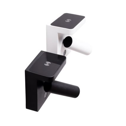 MAXLIGHT W0374 - LED Nástenné bodové svietidlo s bezdrôtovým nabíjaním LOFER LED/7W/230V čierna