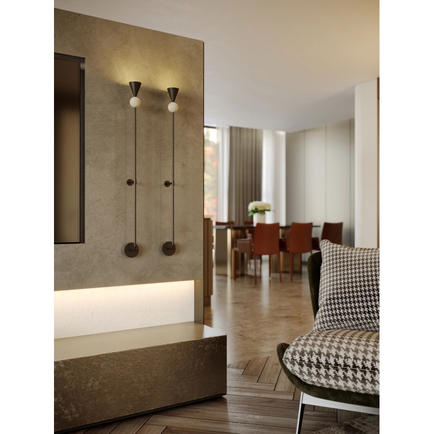 MAXLIGHT W0447 - LED nástenné svietidlo BINGO LED/8W/230V CRI 92 čierna/béžová