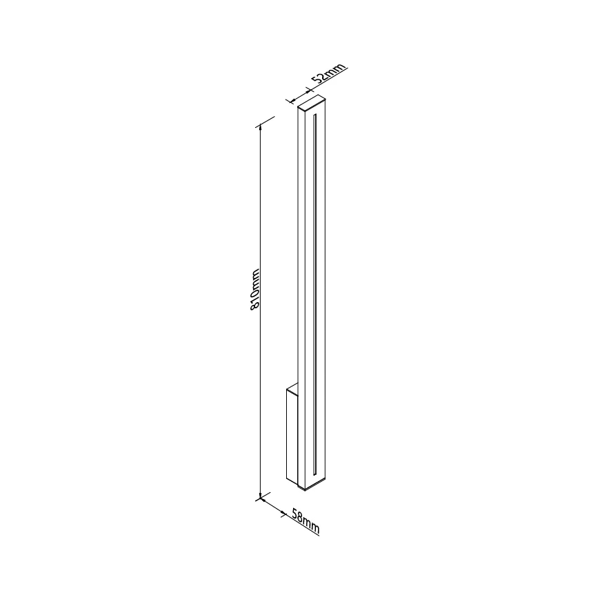 MAXLIGHT W0460 - LED Vonkajšie nástenné svietidlo MOENA LED/15W/230V CRI 93 IP65 čierna