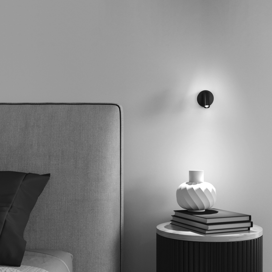 Maytoni C038WL-L3B3K - LED Nástenné svietidlo MIRAX LED/3W/230V 3000K čierna