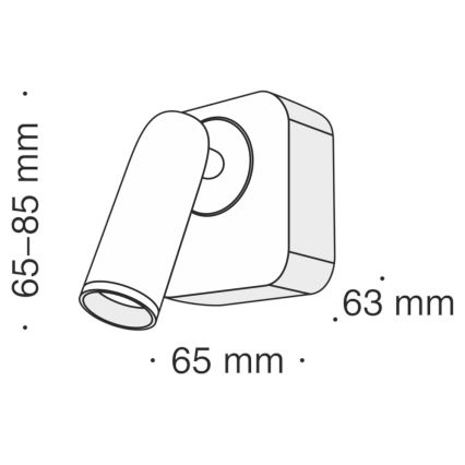 Maytoni C039WL-L3B3K - LED Nástenné bodové svietidlo MIRAX LED/3W/230V čierna