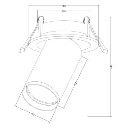 Maytoni C048CL-U-1WS - Podhľadové bodové svietidlo FOCUS 1xGU10/10W/230V lesklý chróm