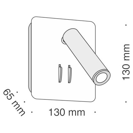 Maytoni C175-WL-01-6W-W - LED Nástenné bodové svietidlo IOS LED/9W/230V biela