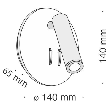 Maytoni C176-WL-01-6W-B - LED Nástenné bodové svietidlo IOS LED/9W/230V čierna