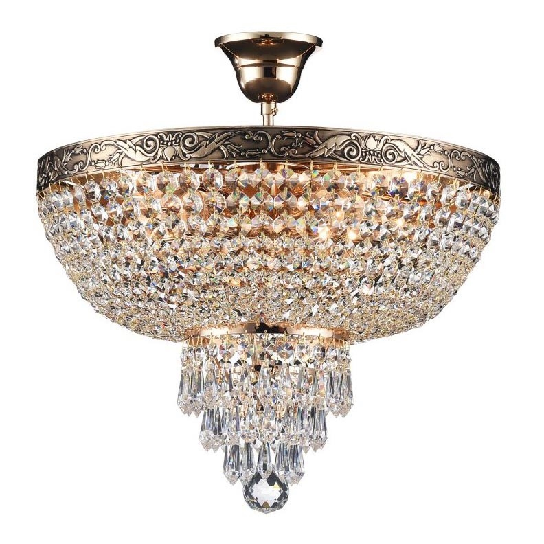 Maytoni DIA890-CL-05-G - Prisadený luster PALACE 5xE27/60W/230V