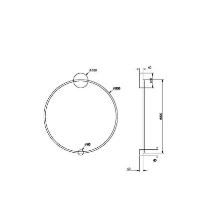 Maytoni MOD005WL-L46BSK1 - LED Nástenné svietidlo HALO LED/47W/230V