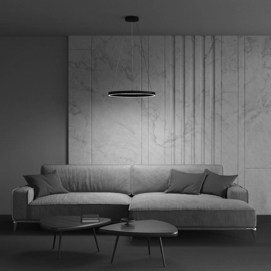 Maytoni MOD058PL-L22B3K - LED Luster na lanku RIM LED/25W/230V 3000K pr. 40 cm čierna