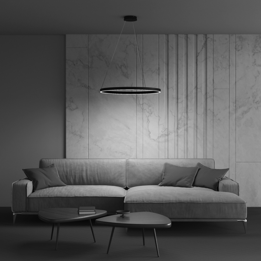 Maytoni MOD058PL-L32B3K - LED Luster na lanku RIM LED/37W/230V 3000K pr. 60 cm čierna