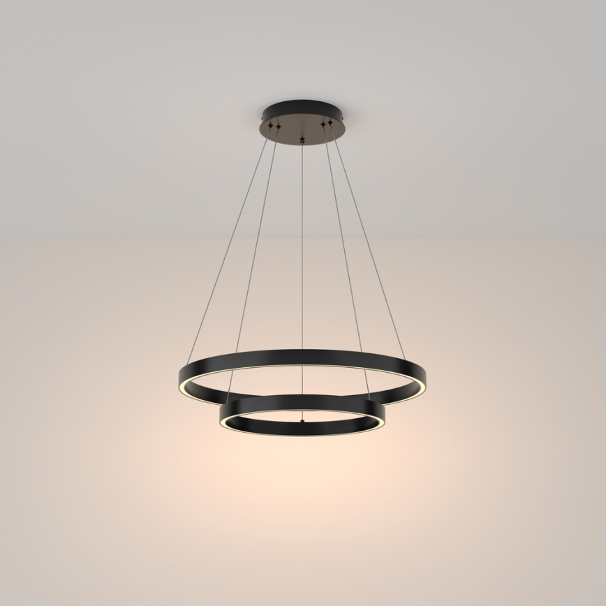 Maytoni MOD058PL-L55B3K - LED Luster na lanku RIM LED/61W/230V 3000K pr. 60 cm čierna