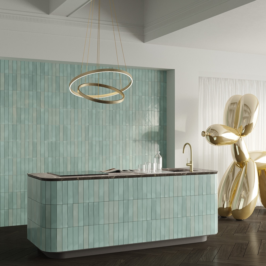 Maytoni MOD058PL-L55BS3K - LED Luster na lanku RIM LED/61W/230V 3000K pr. 60 cm zlatá