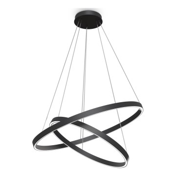 Maytoni MOD058PL-L74B3K - LED Luster na lanku RIM LED/88W/230V 3000K pr. 80 cm čierna