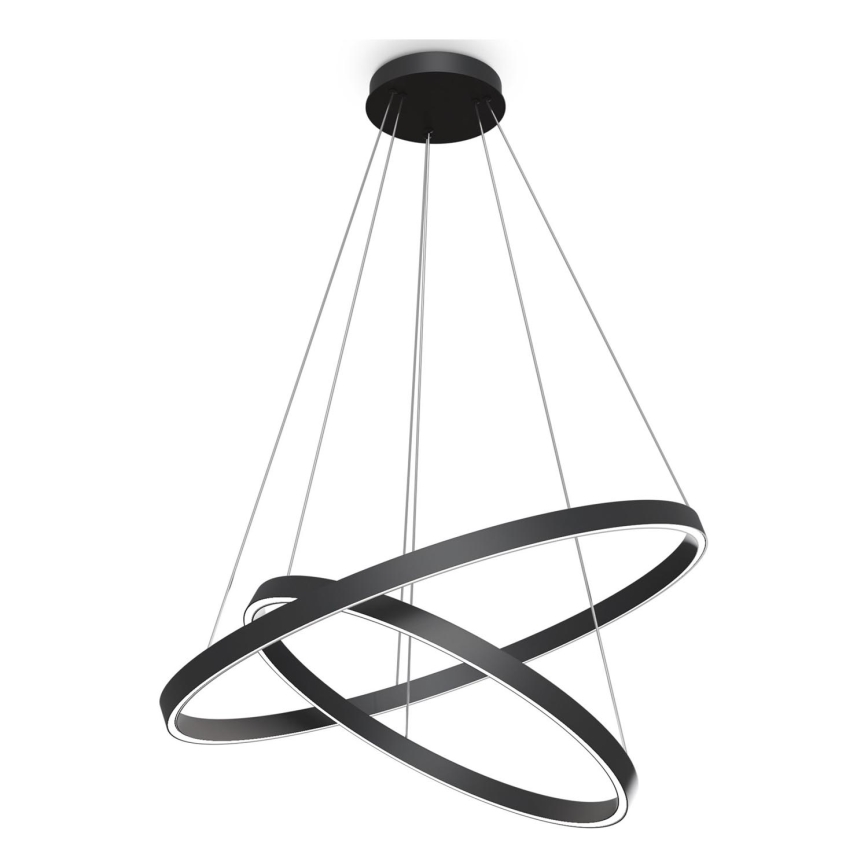 Maytoni MOD058PL-L74B3K - LED Luster na lanku RIM LED/88W/230V 3000K pr. 80 cm čierna