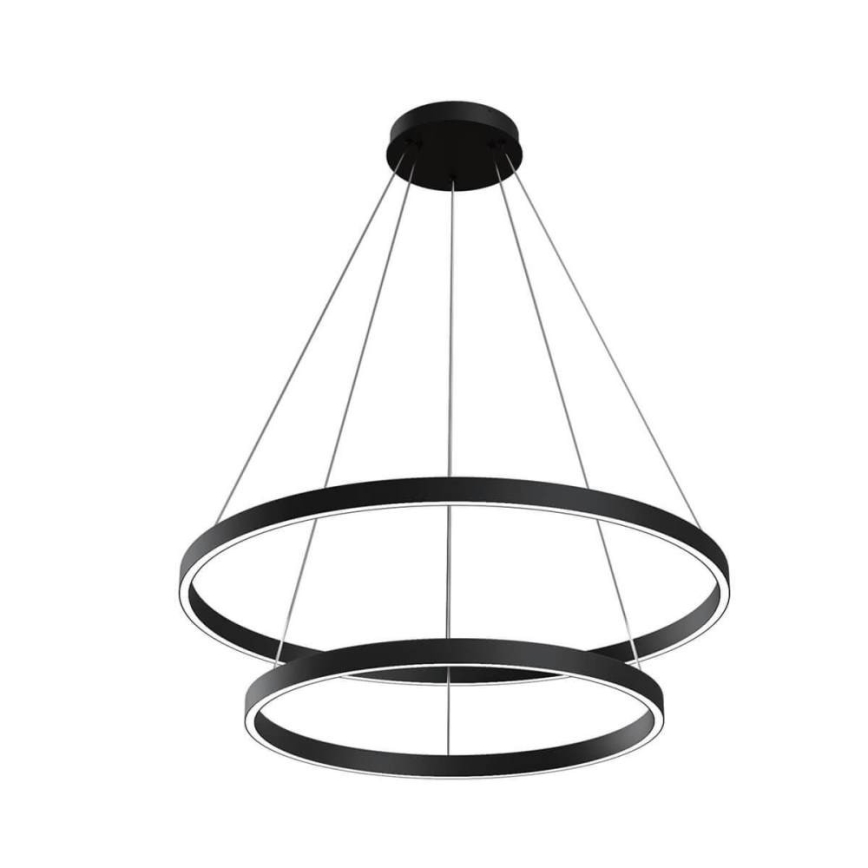 Maytoni MOD058PL-L74B3K - LED Luster na lanku RIM LED/88W/230V 3000K pr. 80 cm čierna