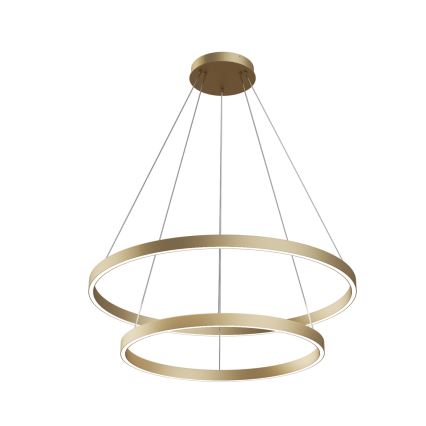 Maytoni MOD058PL-L74BS3K - LED Luster na lanku RIM LED/88W/230V 3000K pr. 80 cm zlatá