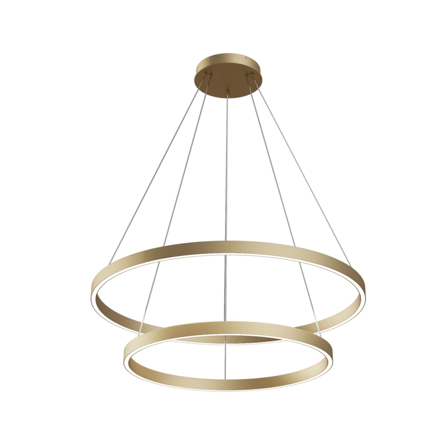 Maytoni MOD058PL-L74BS3K - LED Luster na lanku RIM LED/88W/230V 3000K pr. 80 cm zlatá
