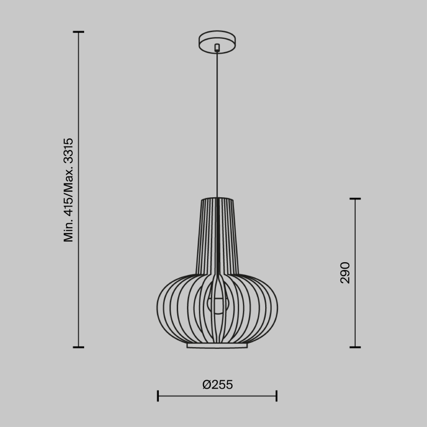 Maytoni MOD193PL-01W - Luster na lanku ROOTS 1xE27/40W/230V pr. 22,5 cm béžová