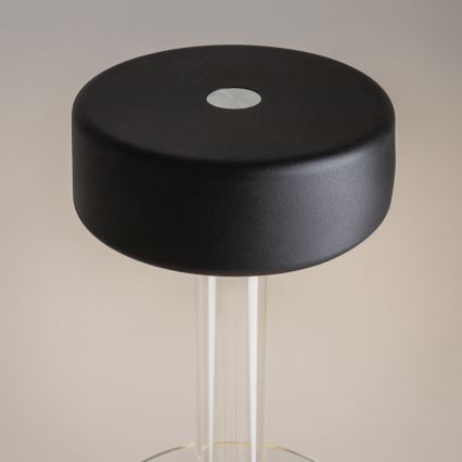 Maytoni MOD229TL-L3B3K1 - LED stmievateľná nabíjateľná prenosná stolná lampa LED/3W/5V 2200-4000K 2000 mAh čierna/priehľadná