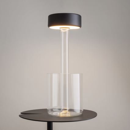 Maytoni MOD229TL-L3B3K1 - LED Stmievateľná nabíjacia prenosná stolná lampa LED/3W/5V 2200-4000K čierna/číra