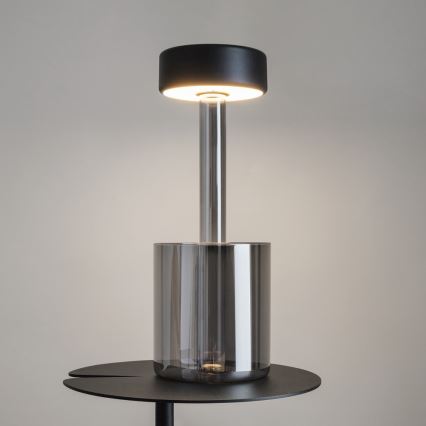 Maytoni MOD229TL-L3B3K3 - LED Stmievateľná nabíjacia prenosná stolná lampa LED/3W/5V 2200-4000K čierna/šedá