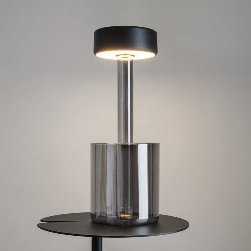 Maytoni MOD229TL-L3B3K3 - LED Stmievateľná nabíjacia prenosná stolná lampa LED/3W/5V 2200-4000K čierna/šedá