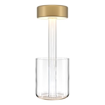 Maytoni MOD229TL-L3G3K1 - LED Stmievateľná nabíjacia prenosná stolná lampa LED/3W/5V 2200-4000K zlatá/číra