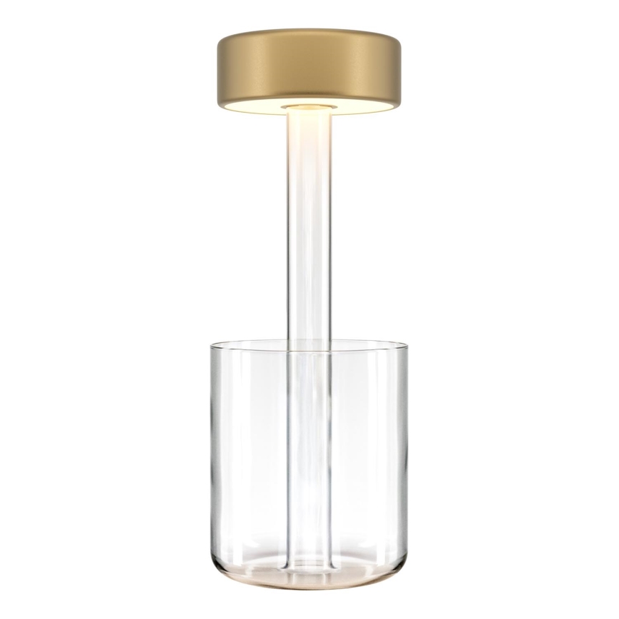 Maytoni MOD229TL-L3G3K1 - LED Stmievateľná nabíjacia prenosná stolná lampa LED/3W/5V 2200-4000K zlatá/číra
