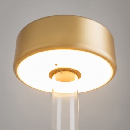 Maytoni MOD229TL-L3G3K1 - LED Stmievateľná nabíjacia prenosná stolná lampa LED/3W/5V 2200-4000K zlatá/číra