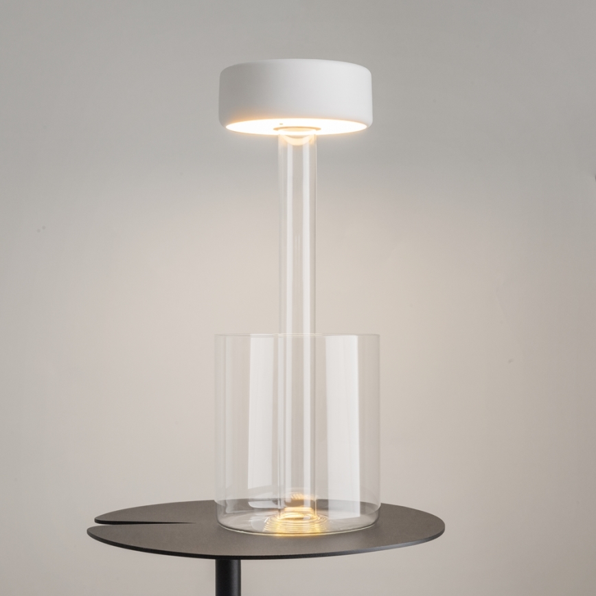 Maytoni MOD229TL-L3W3K1 - LED Stmievateľná nabíjacia prenosná stolná lampa LED/3W/5V 2200-4000K biela/číra