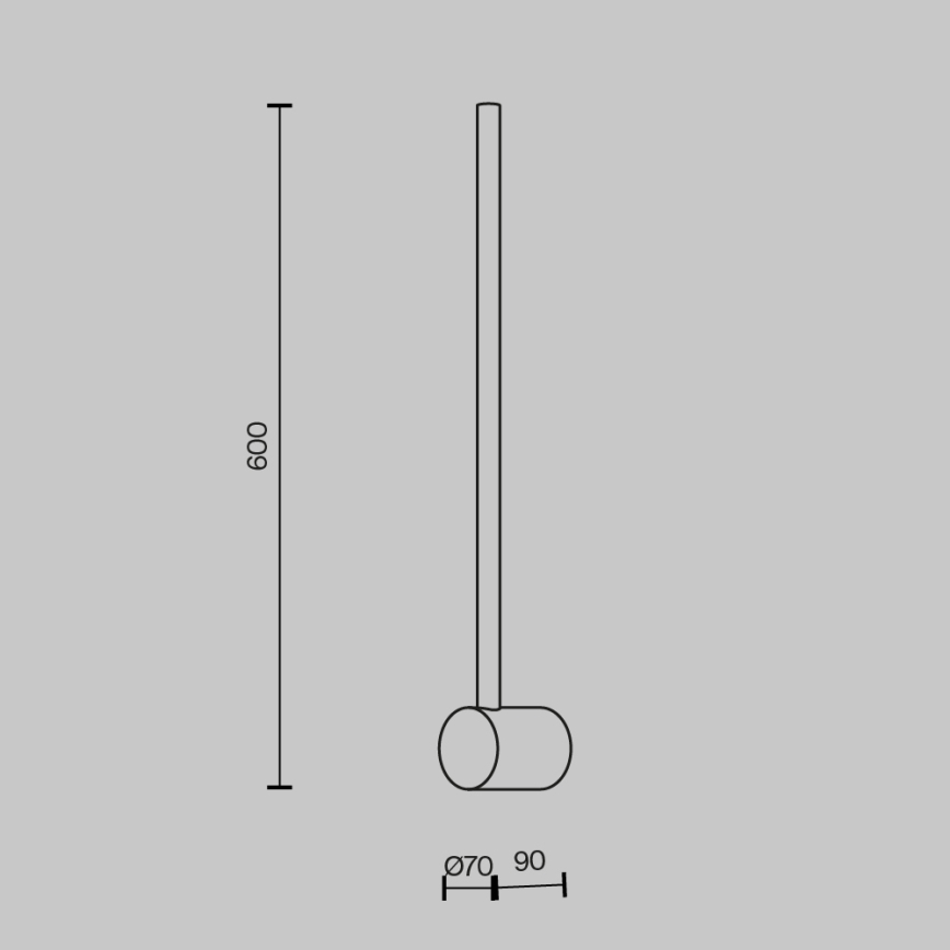 Maytoni MOD237WL-L6BS3K - LED Nástenné svietidlo LIGHT STICK LED/7W/230V 3000K zlatá