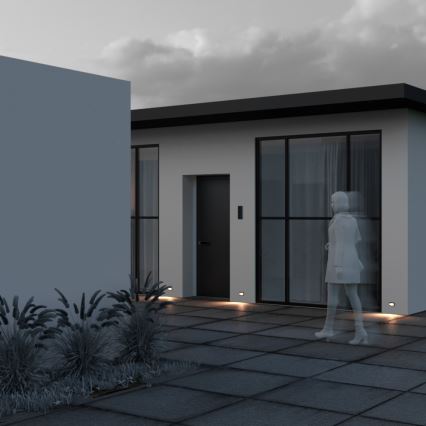 Maytoni O045SL-L3B3K - LED Vonkajšie vstavané svietidlo BOSCA LED/3W/230V 3000K IP65 čierna
