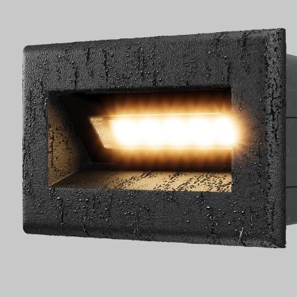 Maytoni O045SL-L3B3K - LED Vonkajšie vstavané svietidlo BOSCA LED/3W/230V 3000K IP65 čierna