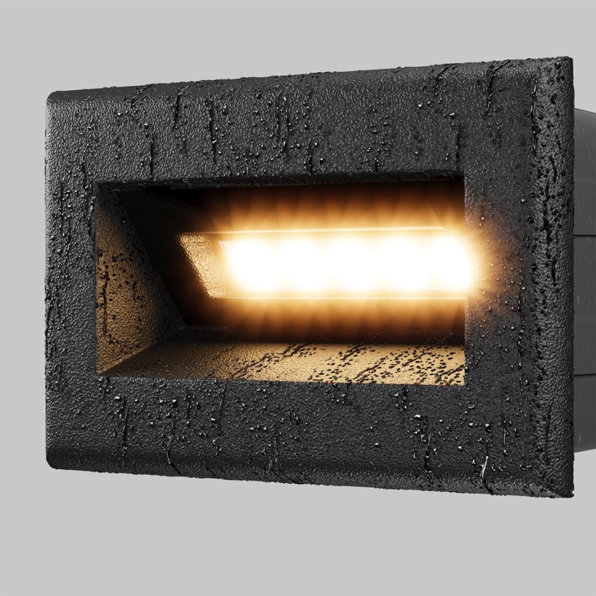 Maytoni O045SL-L3B3K - LED Vonkajšie vstavané svietidlo BOSCA LED/3W/230V 3000K IP65 čierna