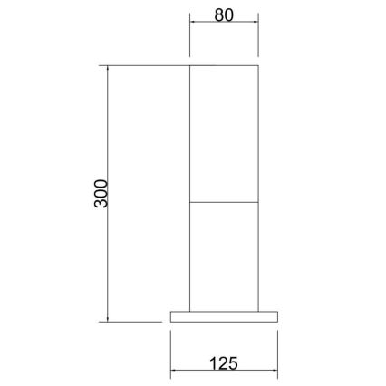 Maytoni O418FL-01GR - Vonkajšia lampa WILLIS 1xE27/60W/230V 30 cm IP54 antracit