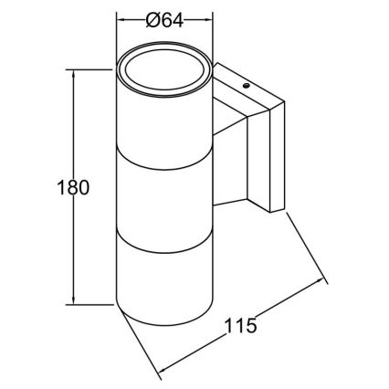 Maytoni O574WL-02GR - Vonkajšie nástenné svietidlo BOWERY 2xGU10/50W/230V IP54 antracit