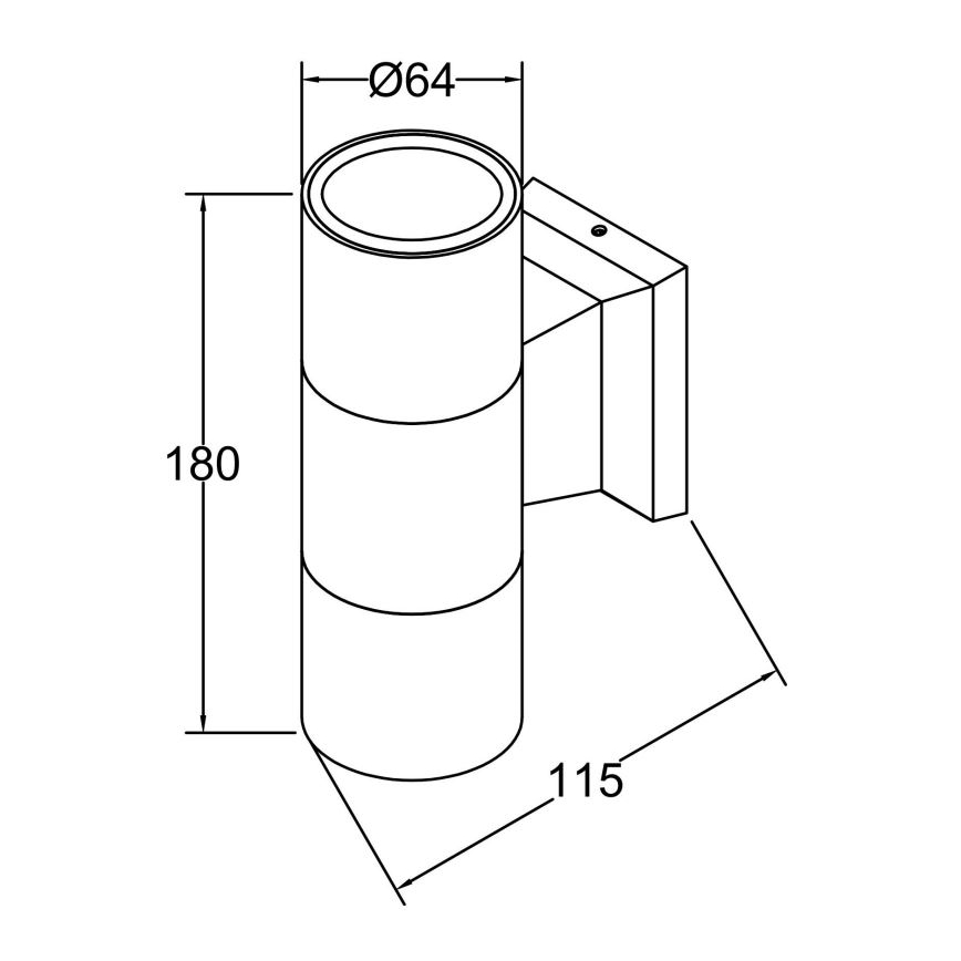 Maytoni O574WL-02GR - Vonkajšie nástenné svietidlo BOWERY 2xGU10/50W/230V IP54 antracit