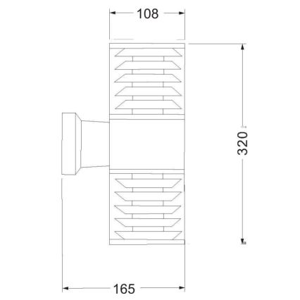 Maytoni O576WL-02GR - Vonkajšie nástenné svietidlo BRONX 2xE27/60W/230V IP54 antracit