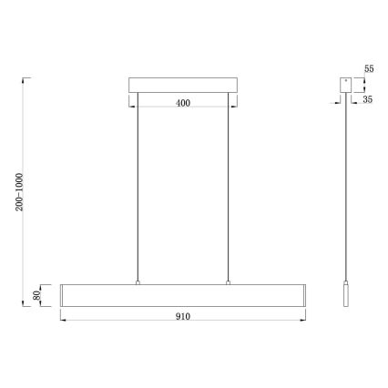 Maytoni P010PL-L23G3K - LED Luster na lanku STEP LED/23W/230V 3000K 91 cm zlatá