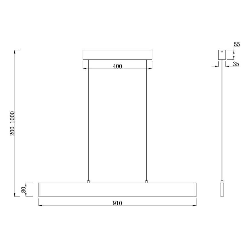 Maytoni P010PL-L23G3K - LED Luster na lanku STEP LED/23W/230V 3000K 91 cm zlatá