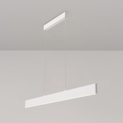 Maytoni P010PL-L30W4K - LED Luster na lanku STEP LED/30W/230V 4000K 118,5 cm biela