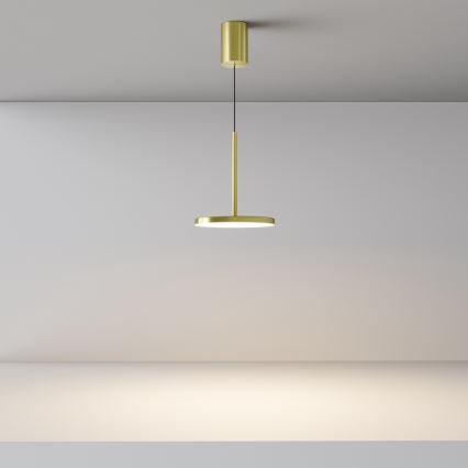 Maytoni P076PL-L12W3K-BS - LED Luster na lanku PLATO LED/12W/230V 3000K zlatá