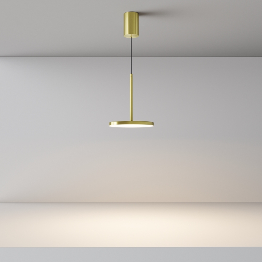 Maytoni P076PL-L12W3K-BS - LED Luster na lanku PLATO LED/12W/230V 3000K zlatá
