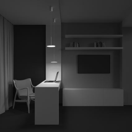 Maytoni P076PL-L12W3K-W - LED Luster na lanku PLATO LED/12W/230V 3000K biela